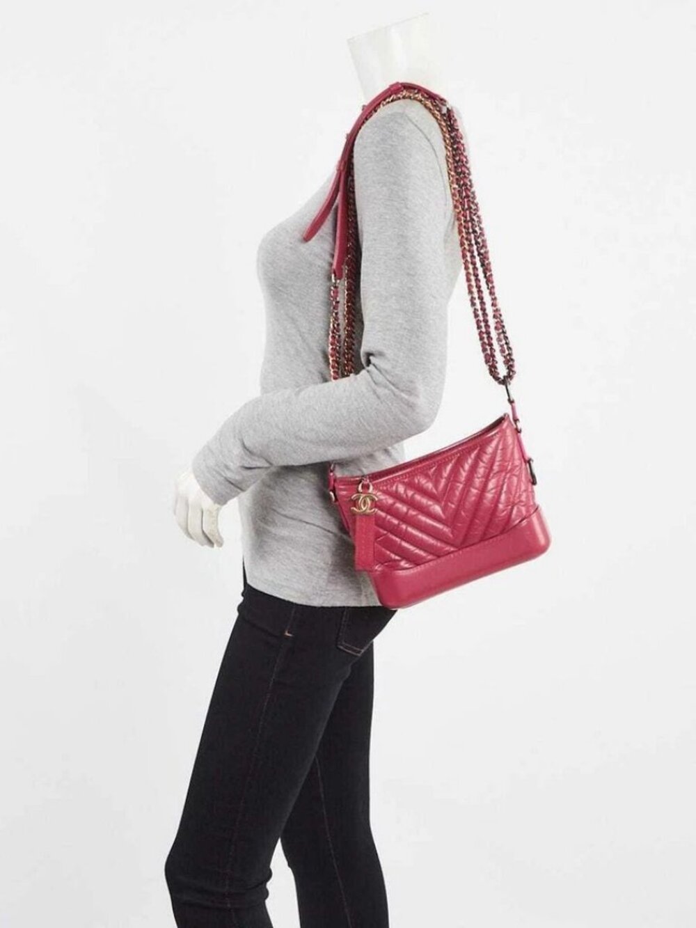 Chanel Pink Quilted Leather Small Gabrielle Hobo Bag